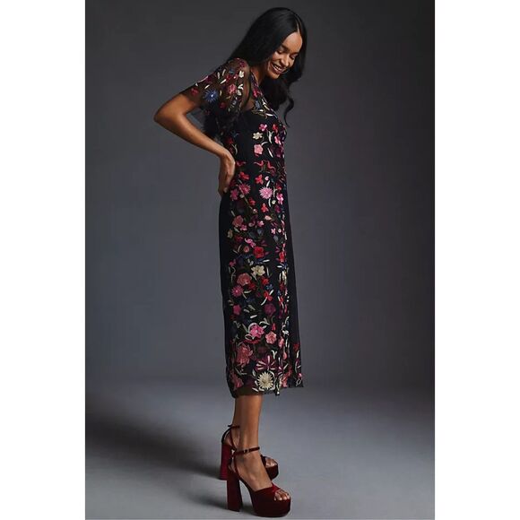 By Anthropologie Embroidered Floral Dress - Picture 2 of 11